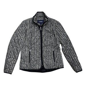 LANDS END Light Designer Winter Fall Puffer Jacket Womens Small